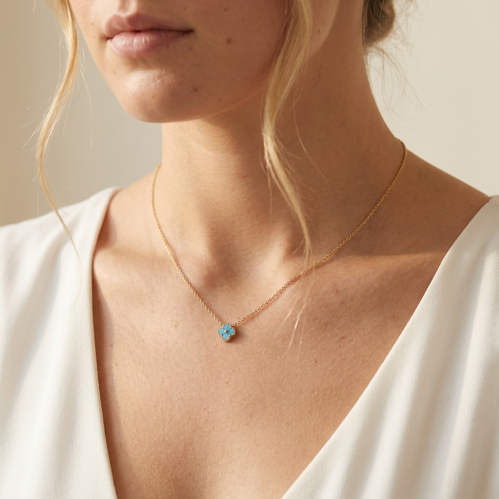 Teya Aqua Blue Necklace