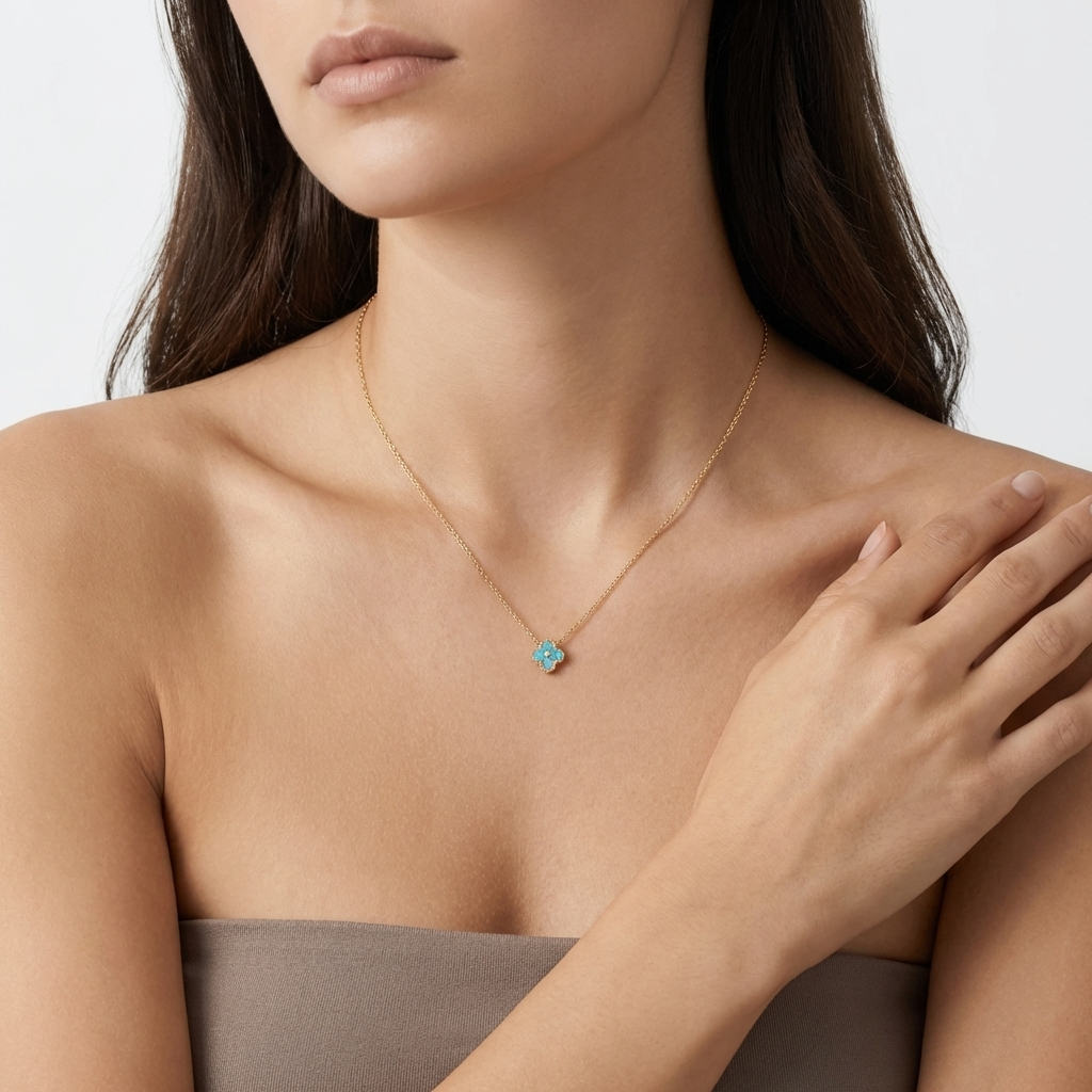 Teya Aqua Blue Necklace