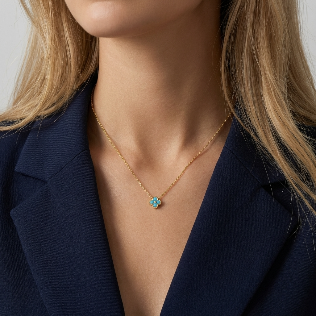 Teya Aqua Blue Necklace