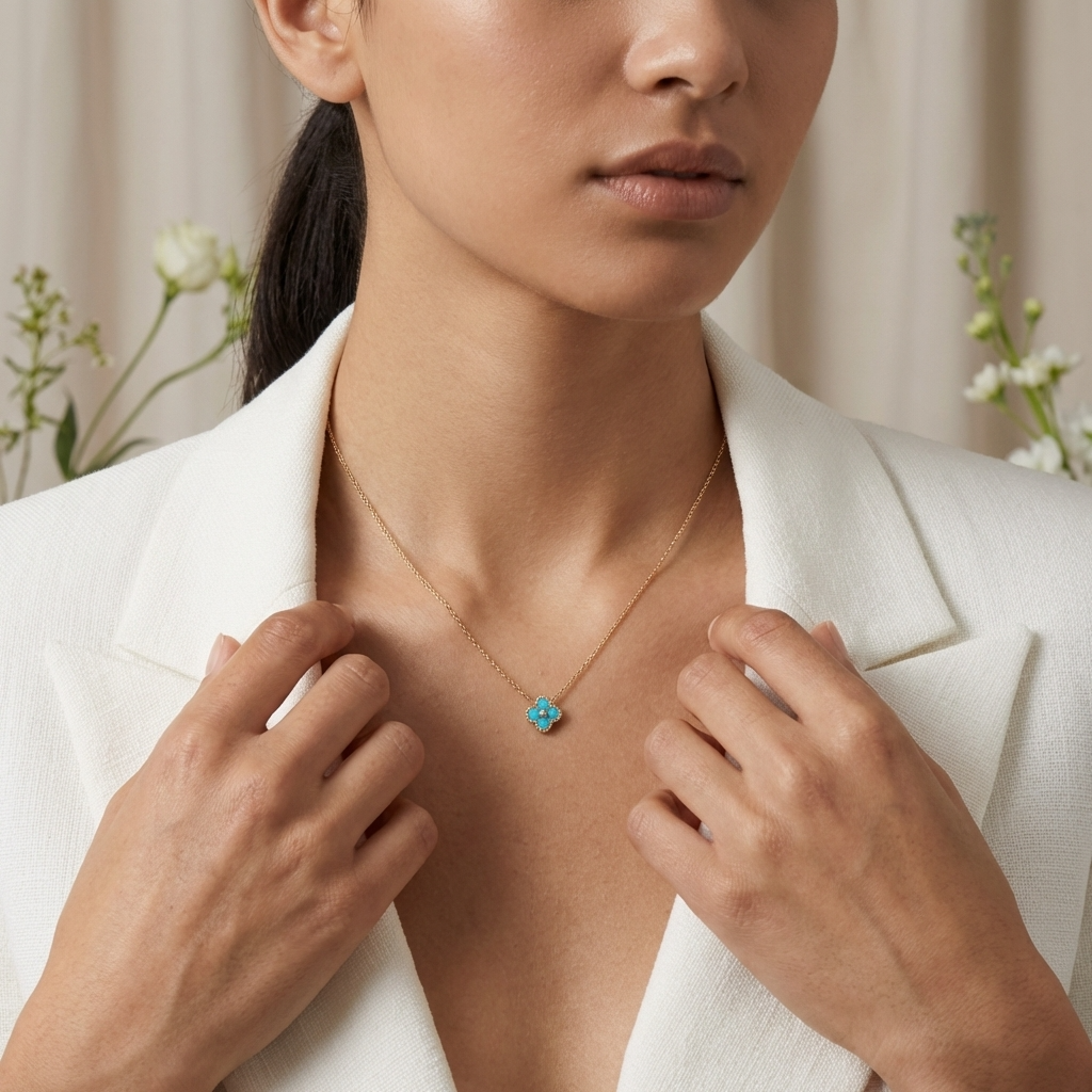 Teya Aqua Blue Necklace