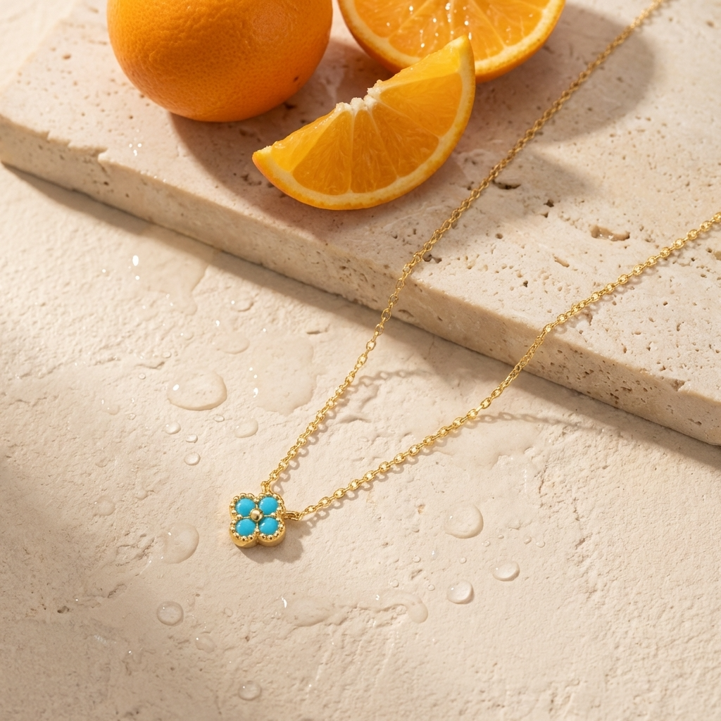 Teya Aqua Blue Necklace