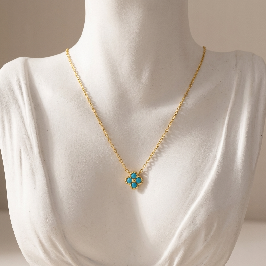Teya Aqua Blue Necklace