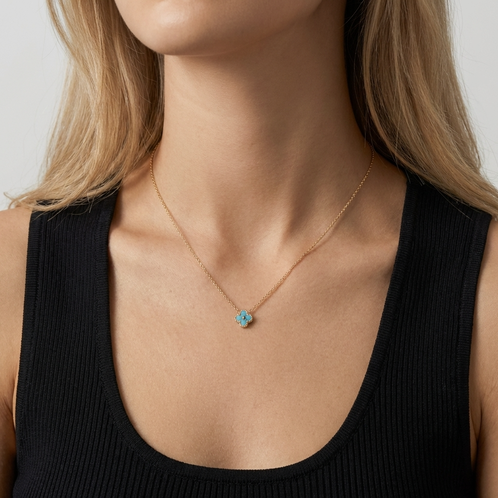 Teya Aqua Blue Necklace