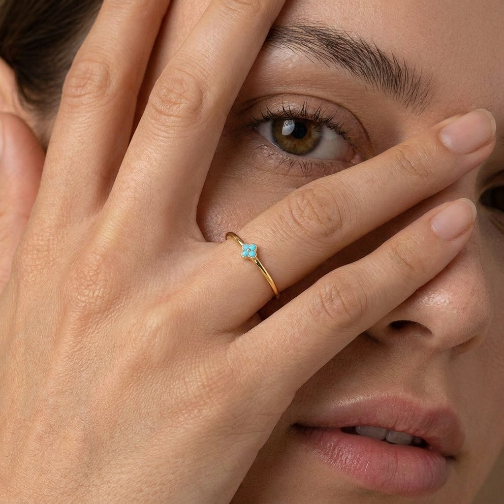 Teya Aqua Blue Ring