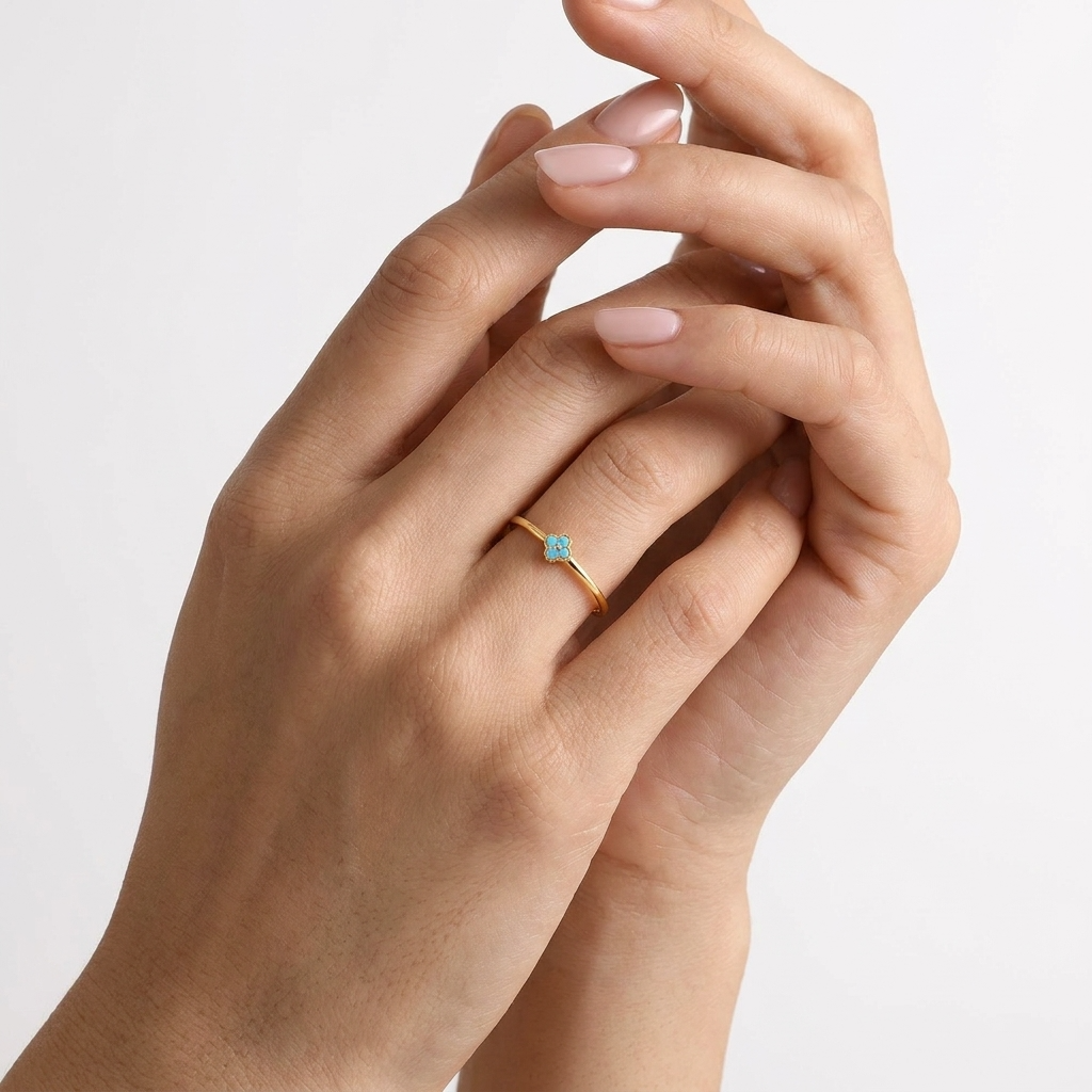 Teya Aqua Blue Ring