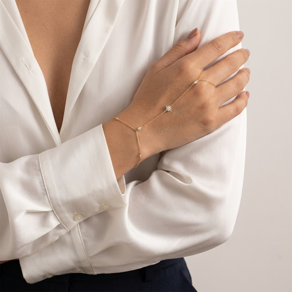 Vega Star Motif Hand Chain