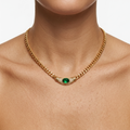Vintage Green Cabochon Collar