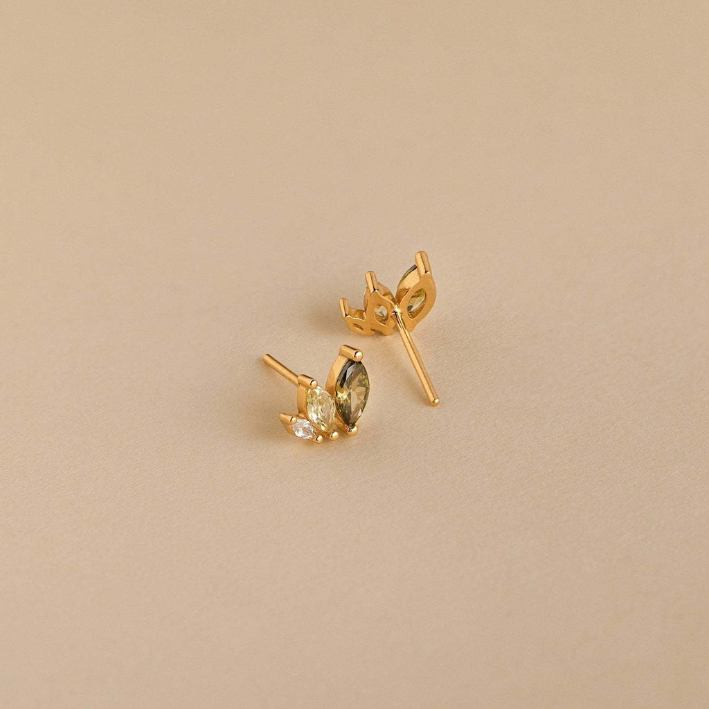 Yara Crystal Leaf Earrings