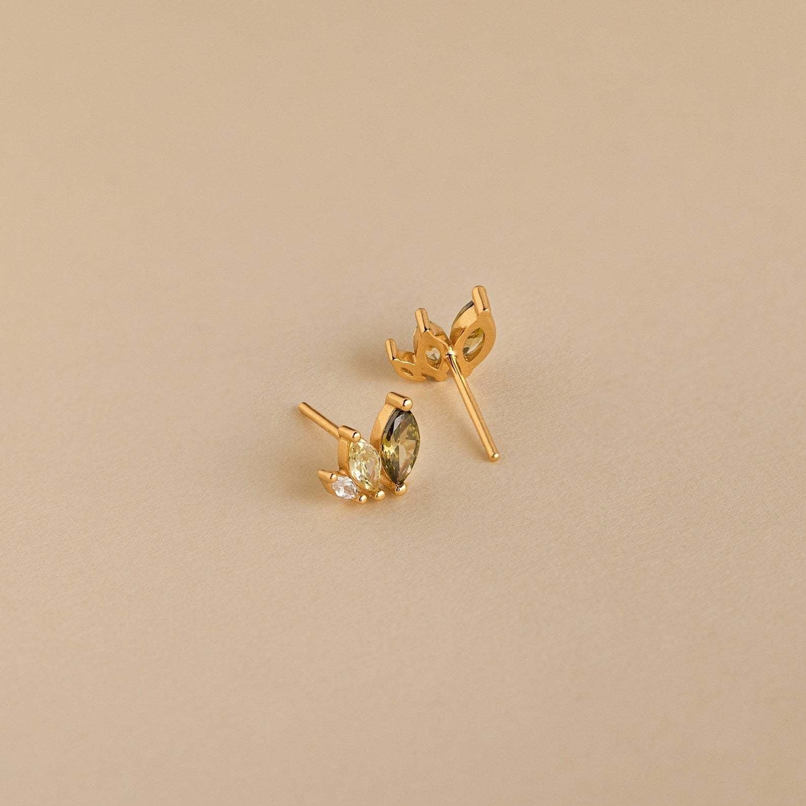 Yara Crystal Leaf Earrings