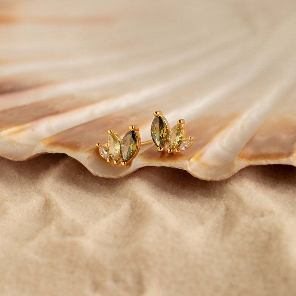 Yara Crystal Leaf Earrings