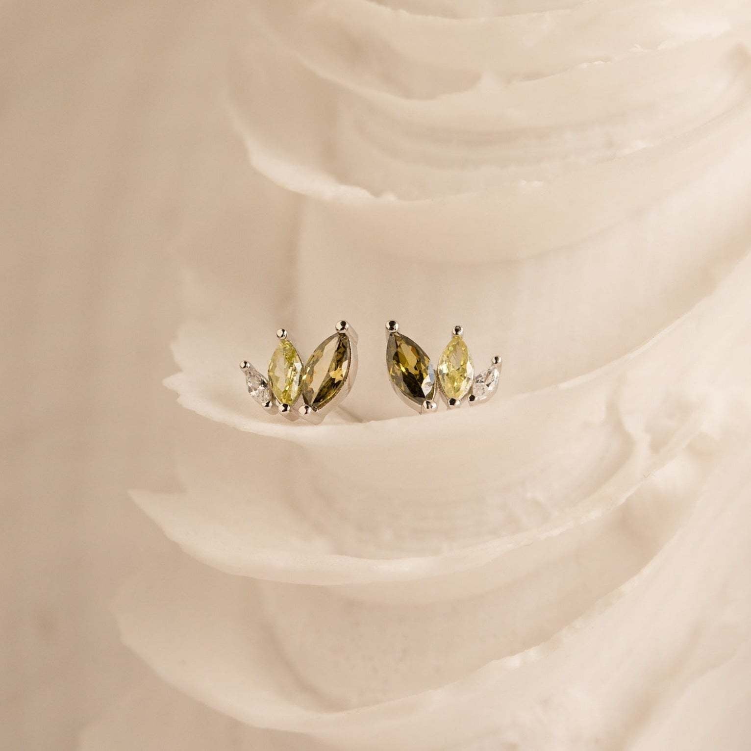 Yara Crystal Leaf Earrings